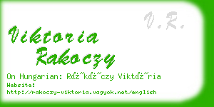 viktoria rakoczy business card